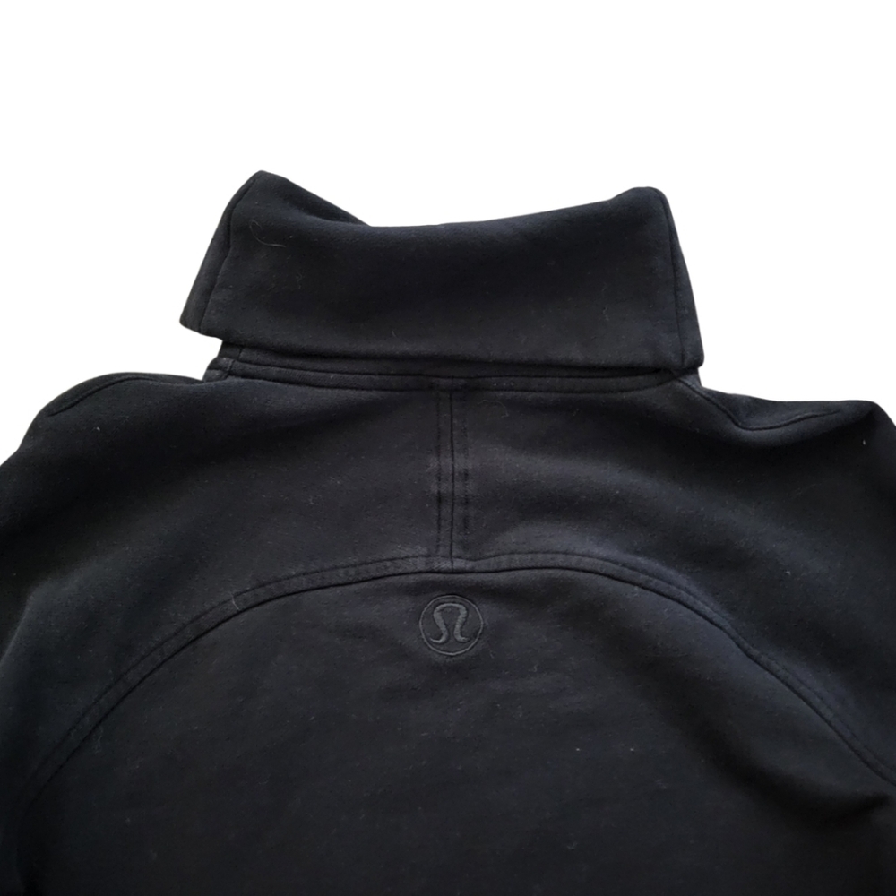Lululemon Scuba Funnel Neck Sweatshirt Top Womens 6 Small Black Athleisure Yoga - Picture 4 of 5